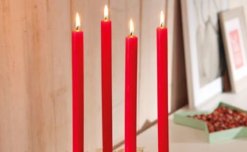 Adventsdekoration aus Backform