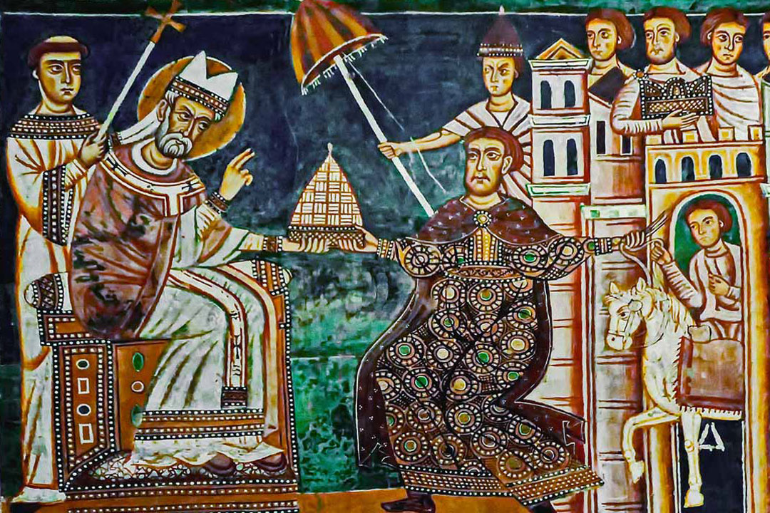 Papst Silvester I. und Kaiser Konstantin
