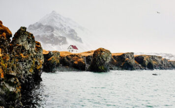 Blick auf Islands Küste die als Buchcover für Kalmann von Joachim B. Schmidt dient